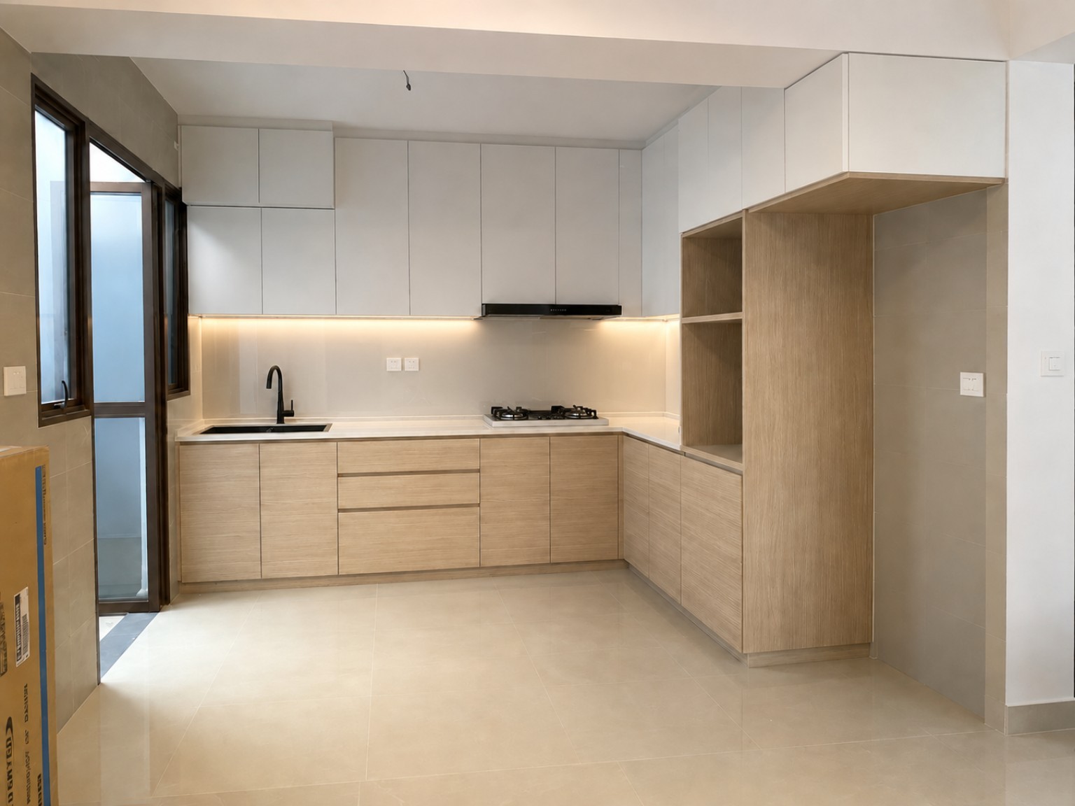 Custom kitchen cabinets and worktop renovation in Singapore